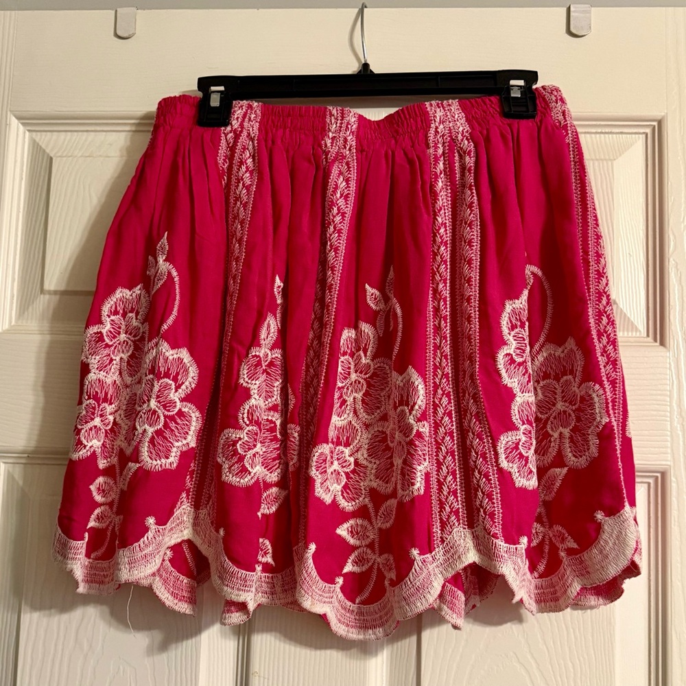 Solitaire Pink Floral Mini Skirt